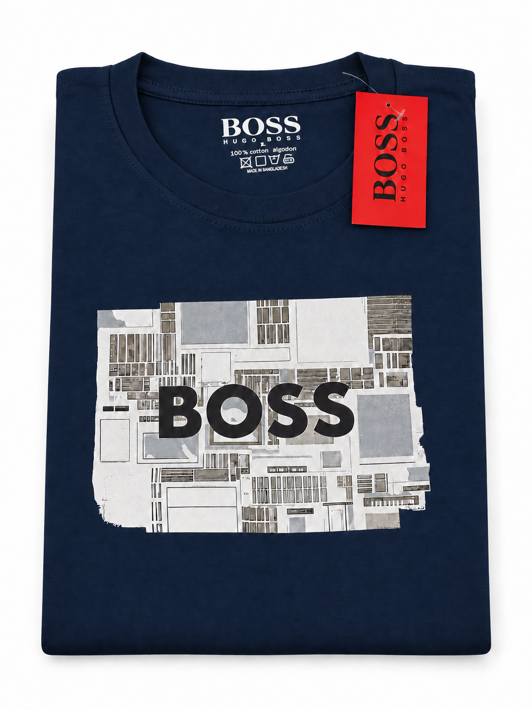 Polera BOSS con Estampado Geométrico