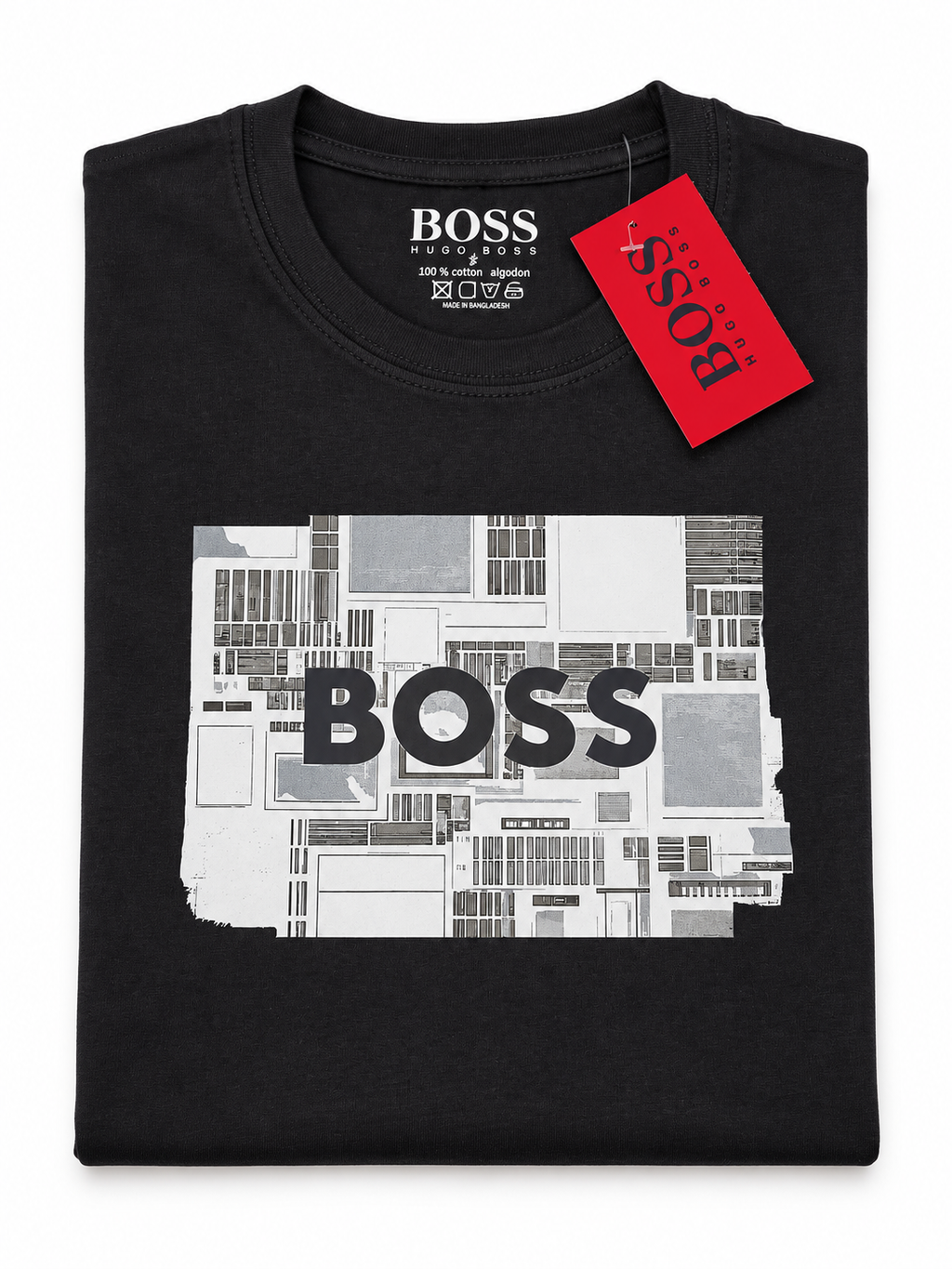 Polera BOSS con Estampado Geométrico
