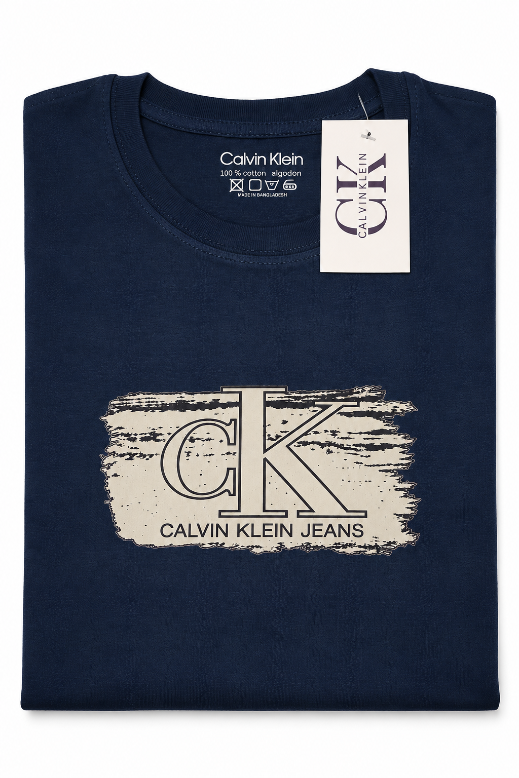 Polera Calvin Klein Jeans con estampado CK efecto pincelada