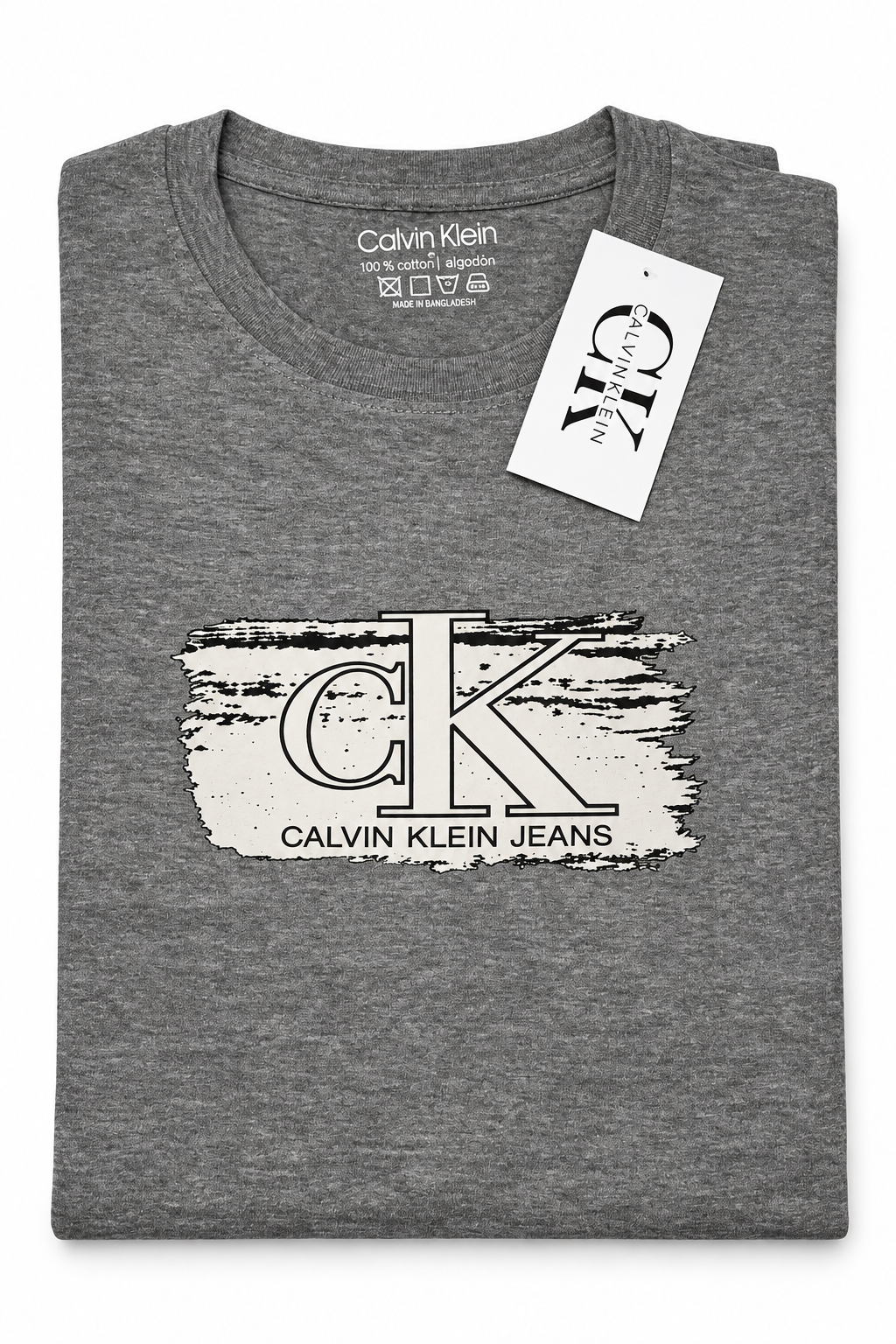 Polera Calvin Klein Jeans con estampado CK efecto pincelada