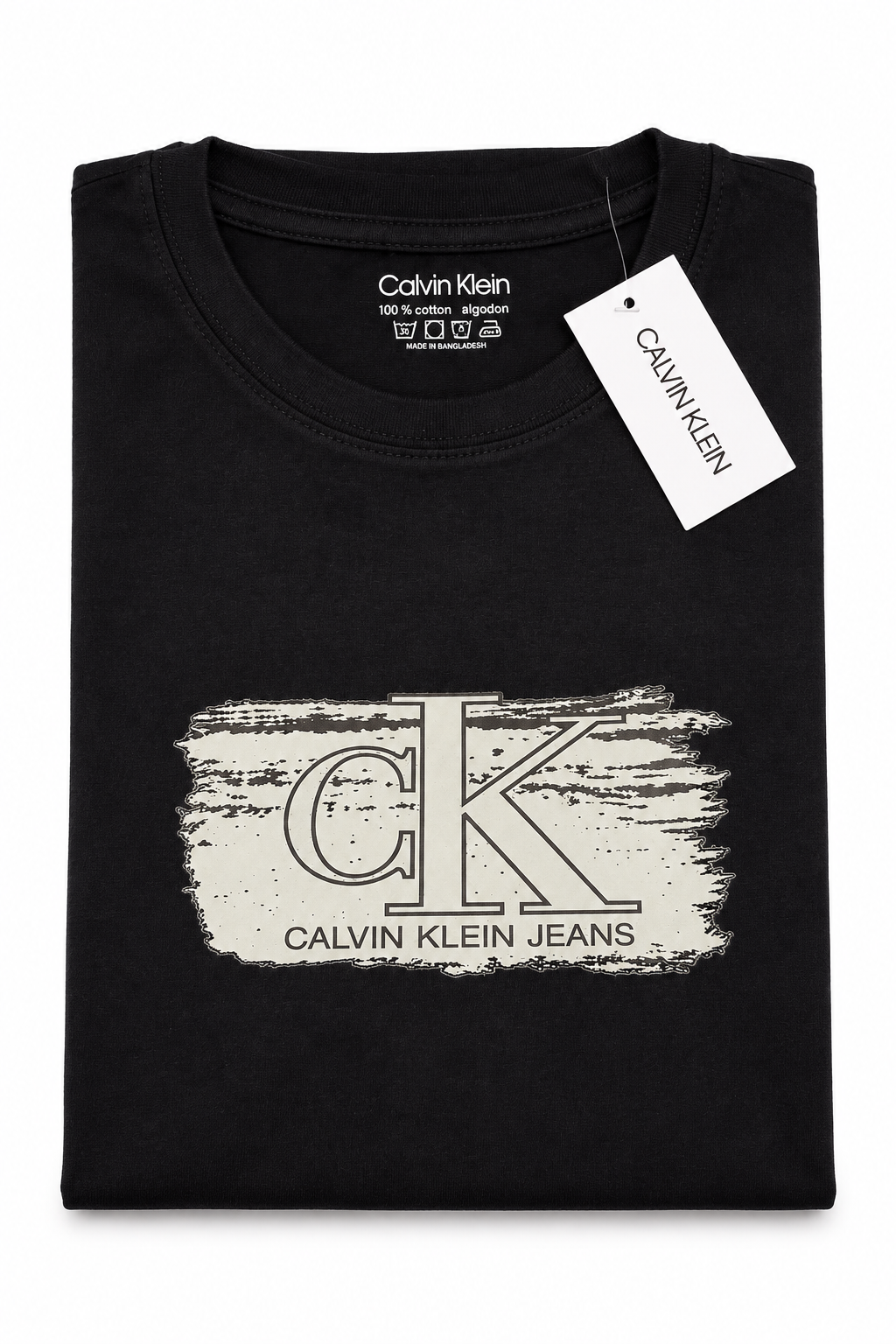 Polera Calvin Klein Jeans con estampado CK efecto pincelada