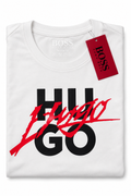 Polera HUGO con estampado grafiti rojo