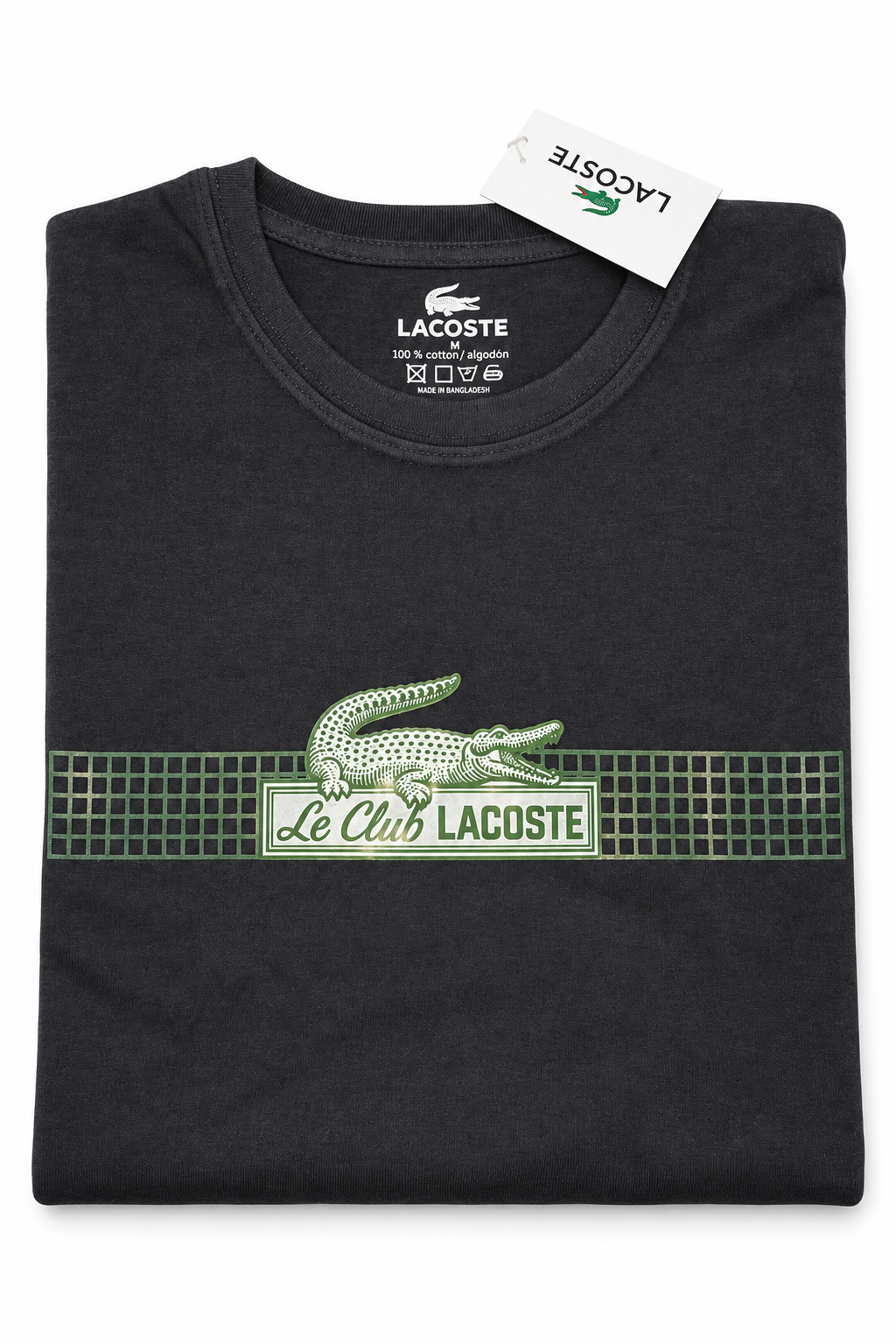 Polera Lacoste Le Club con estampado verde
