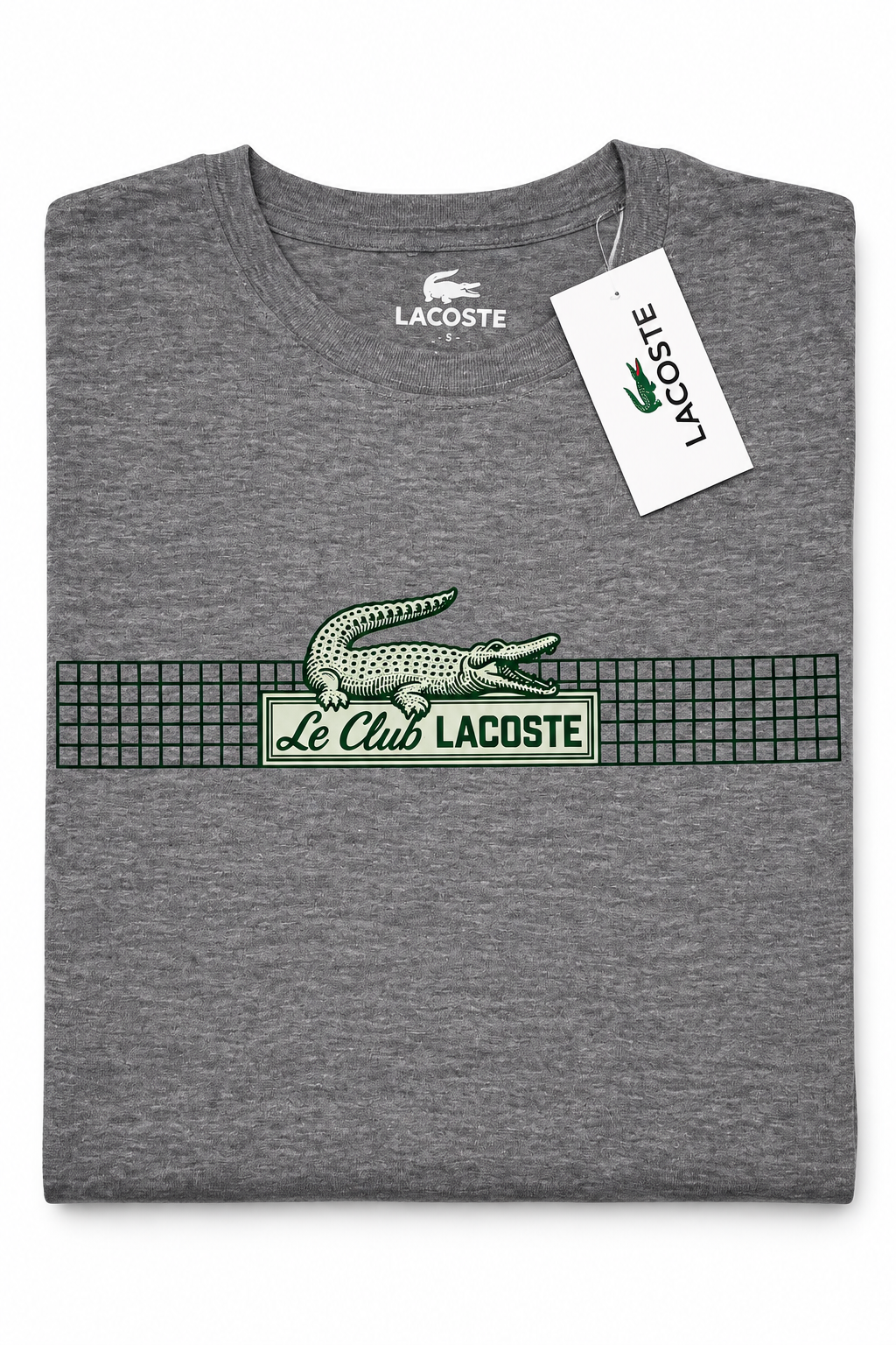 Polera Lacoste Le Club con estampado verde