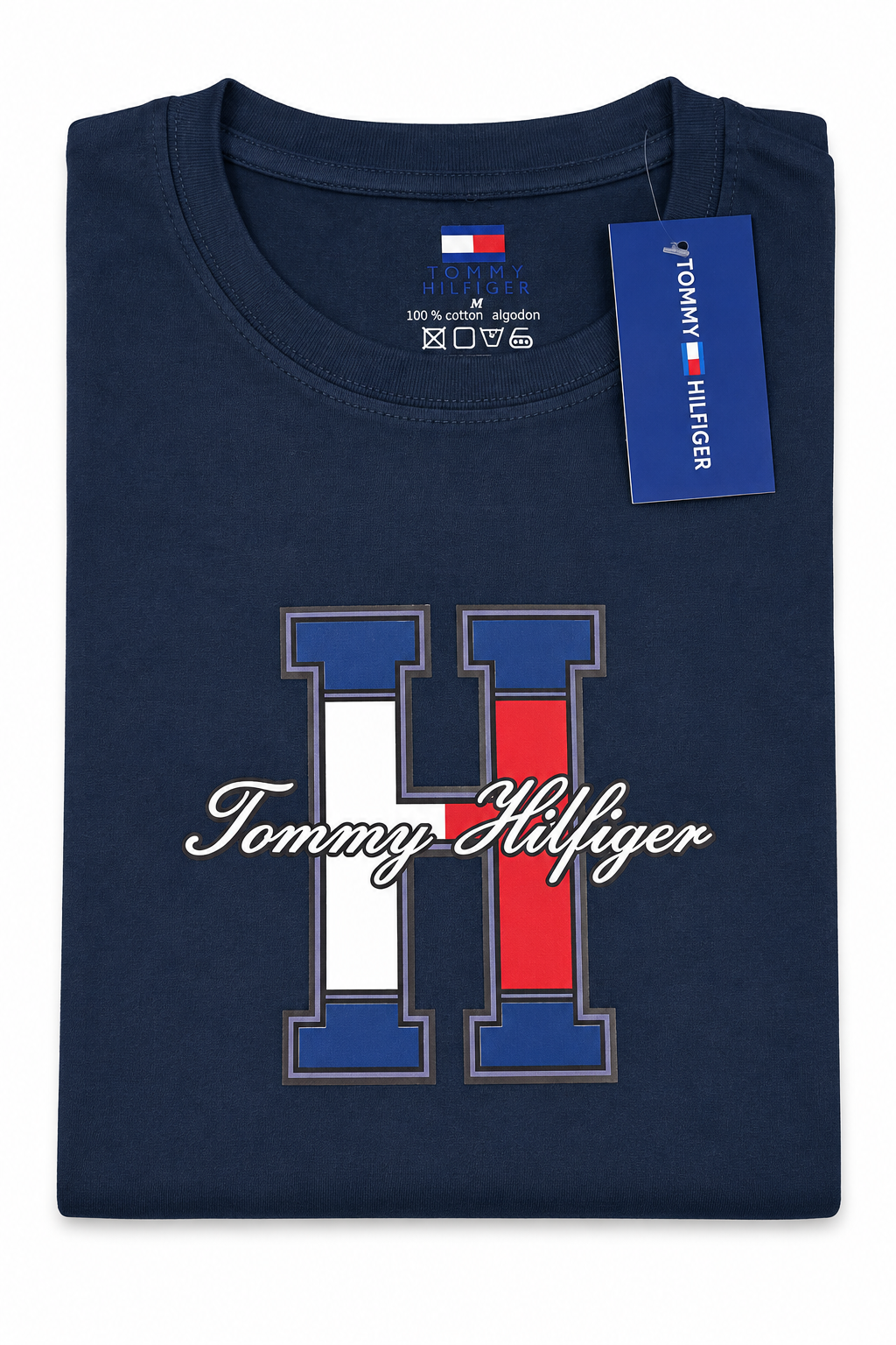 Polera Tommy Hilfiger con letra H tricolor