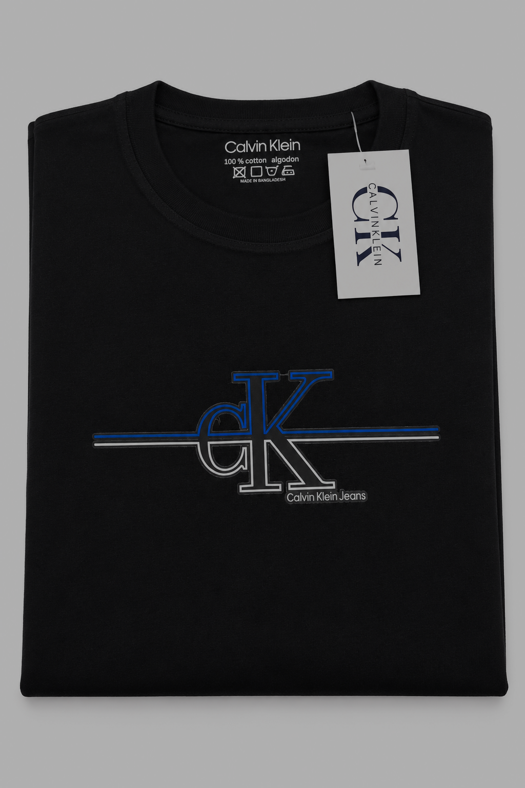 Polera Calvin Klein Jeans con logo CK bicolor