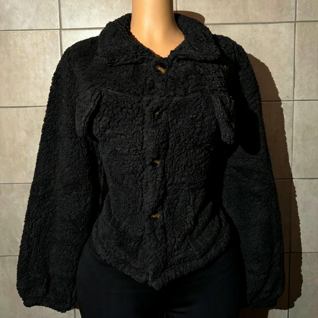 Chaqueta Corta de Chiporro — Cuello Solapa, Botones