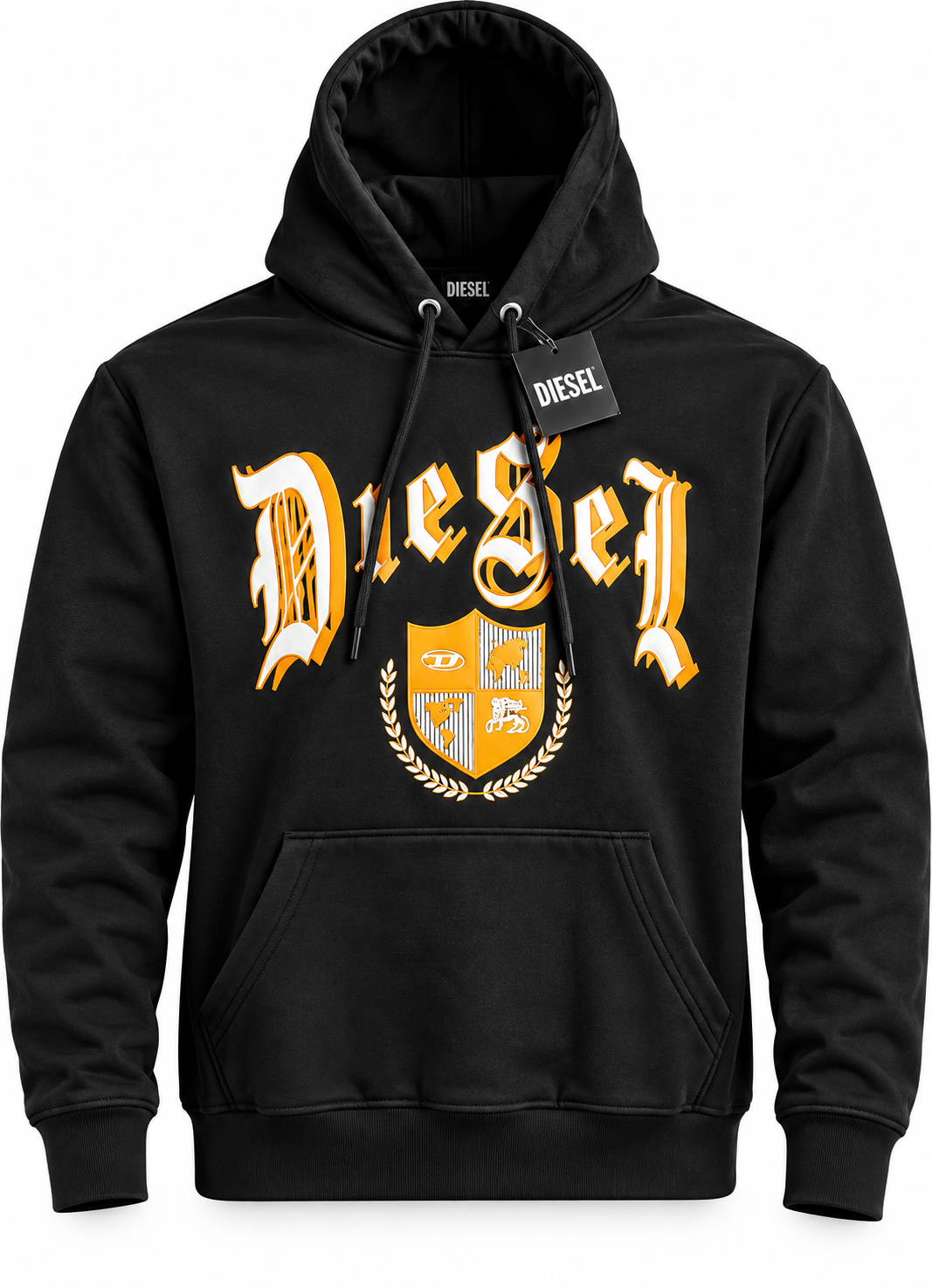 Polerón Diesel Gothic Crest Hoodie Black