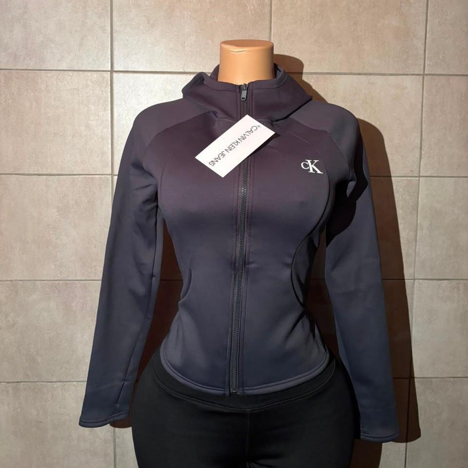 Sudadera con Cremallera Calvin Klein Negro - Forrada en Chiporro Interior