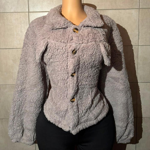 Chaqueta Corta de Chiporro — Cuello Solapa, Botones